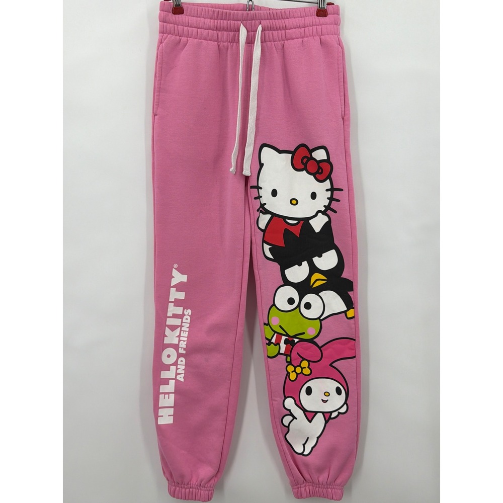 Sanrio Hello Kitty and Friends‎ Pink Jogger Sweatpants XS Hybrid Character Stack
